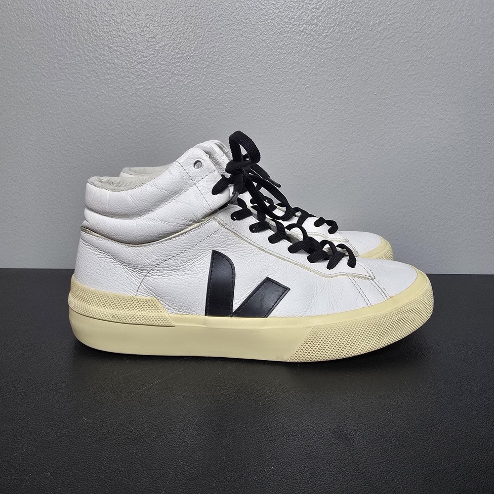 Veja Shoes Womens Size 7.5 White Minotaur Leather Mid Top Athletic Sneakers